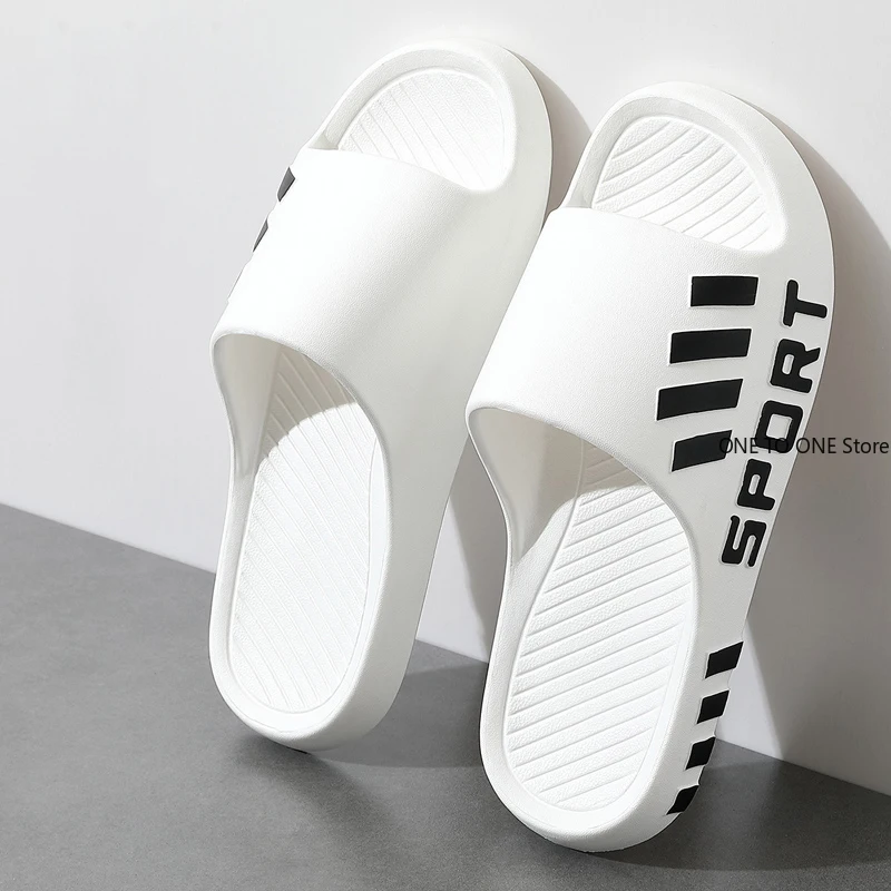

Summer Fashion Slippers For Men Indoor Outdoor Sandals Beach Flip Flop Thick Sole Male Slides Summer Non-Slip Men Shower Slipper