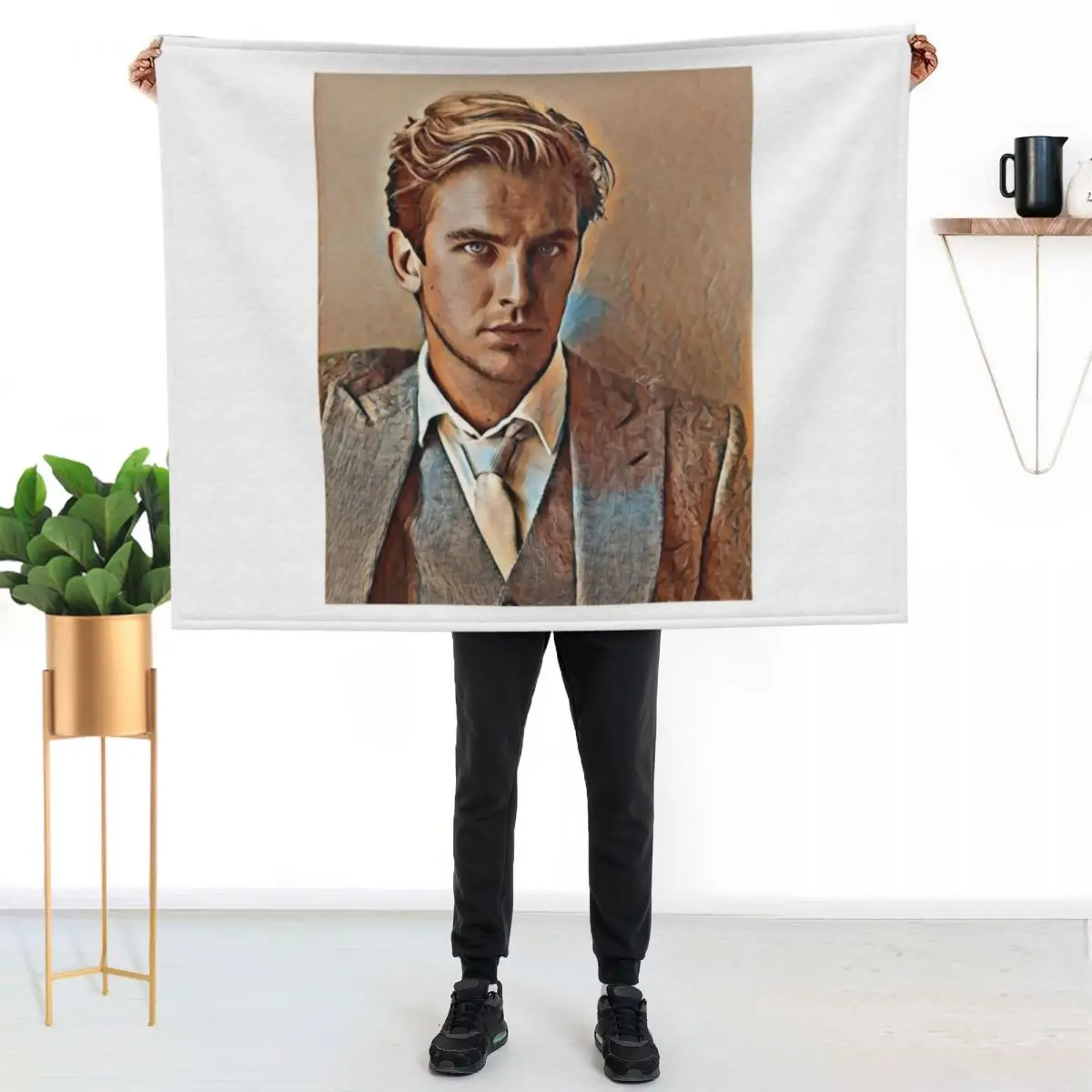 Dan Stevens 2 Throw Blanket Blankets For Baby Beautifuls Large bed plaid Blankets