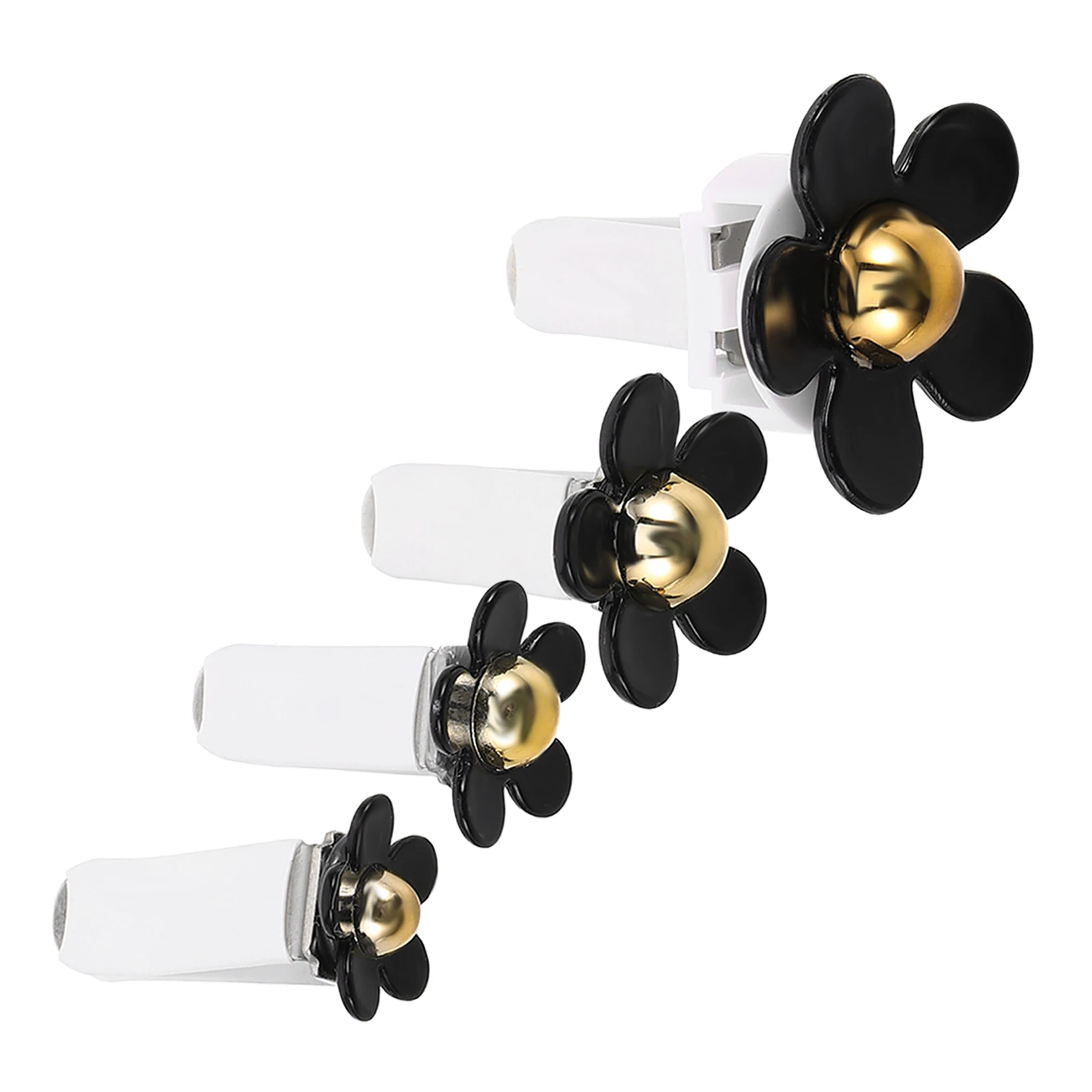 

4pcs Car Perfume Clip Air Freshener Cute Daisy Flower Design Plastic Vent Clips Conditioning Accessories for Women