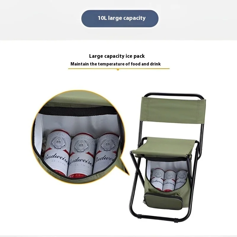 Outdoor Folding Chairs Fishing Chair Large Capacity Storage Bags Lightweight Convenient Folding Chairs Outdoor Camping Outing