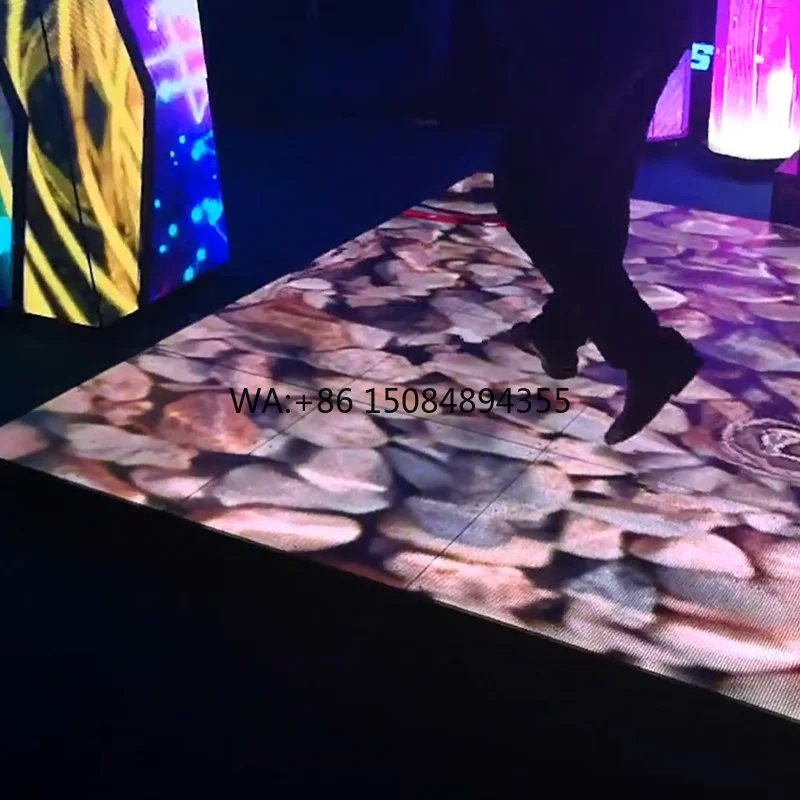 

Interactive Video Stage Dance Floor Stand LED Wall Panels Screen Touch Display Digital Full Color Tile Wall for Dancing Gaming