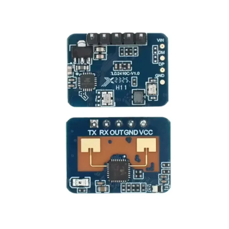 HLK-LD2410 LD2410B LD2410C 5V Mini FMCW 24G مستشعر حالة الوجود البشري الذكي وحدة الرادار الإلكترونية الاستهلاكية