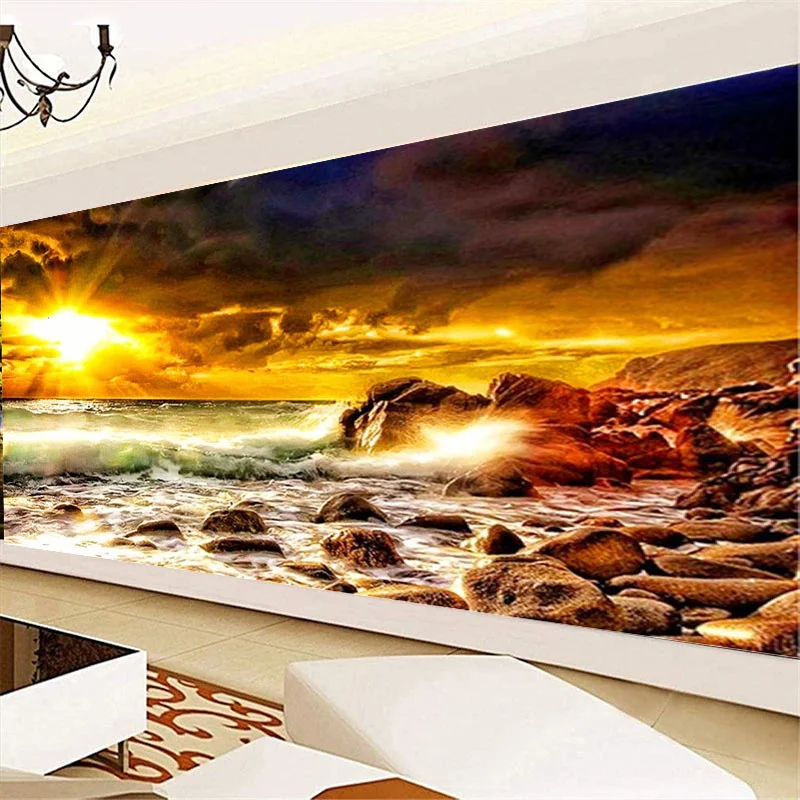 5D DIY Cross Stitch Crafts Wall Decor Landscape Large Size Diamond Painting Kits Full Diamond Living Room Home Art Decoration