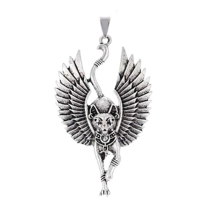 DIY dijes creativos hechos a mano estatua gato colgantes para collar esfinge egipcia fabricación de joyas hallazgos componentes