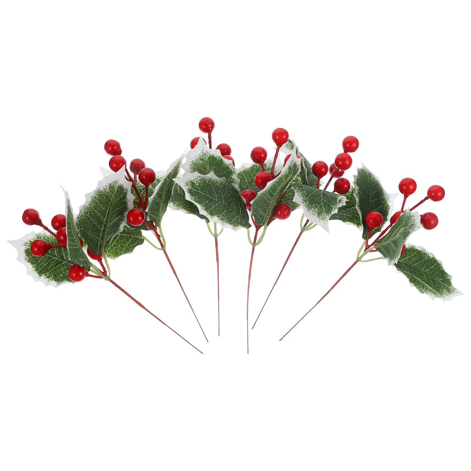 

6pcs Christmas Picks Artificial Berry Stems Holiday Decorative Branches For Diy Xmas Wreath Fake Berries Adornments Decor