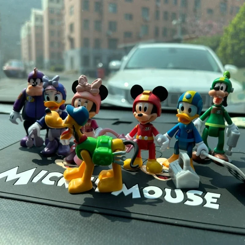 Disney figuras de ação, mickey, minnie mouse, donald, margarida, pato, pateta, pluto, modelo artesanal, brinquedos da boneca, 7 pcs/set