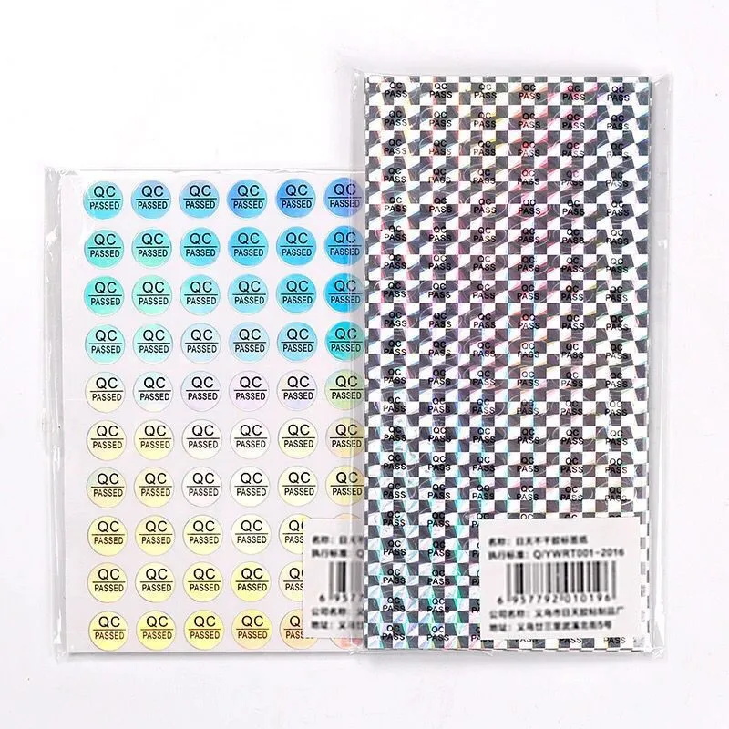 Silver High Security Seals Tamper Evident Sticker Warranty Void QC Passed Labels Hologram Stickers with Unique Serial Numbering