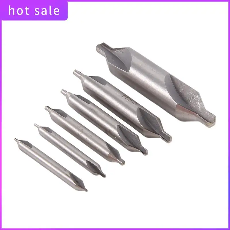 

HGSW-6 PCS HSS Combined Center Drills Bit Set Countersink 60 Degree Angle 5/3/2.5/2/1.5/1 Mm