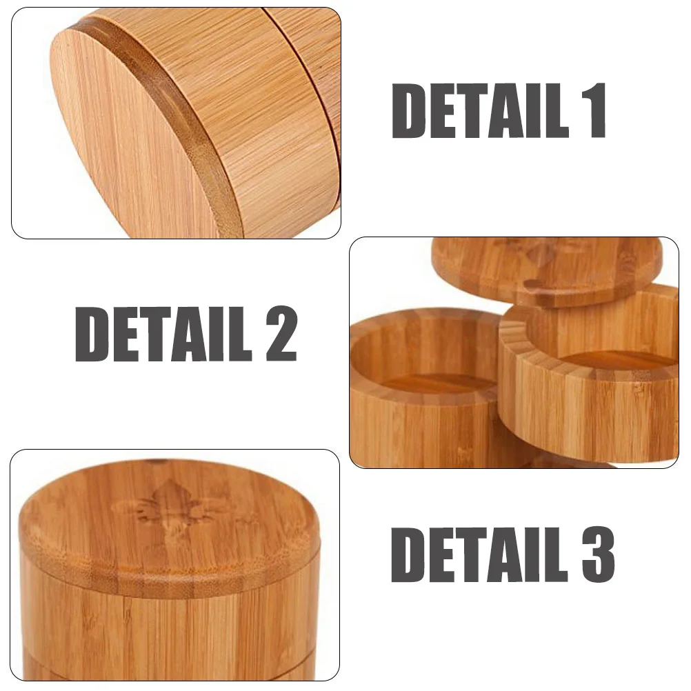 

Bamboo Seasoning Jar Set Dust Proof Insect Proof Sealed Cover Strong Fall Resistant Kitchen Spice Cans Cruets Storage Solution