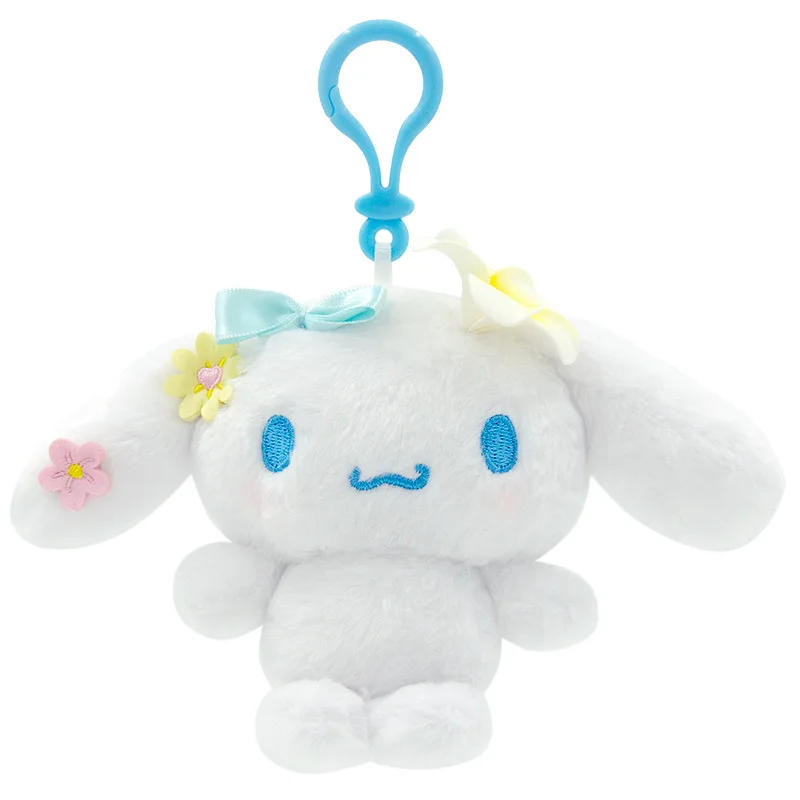 Kawaii Sanrio Kuromi Cinnamoroll ของเล่นตุ๊กตาการ์ตูน Kawaii Hello Kitty พวงกุญแจกระเป๋าเป้สะพายหลังจี้ตกแต่งสาวคริสต์มาสของขวัญ