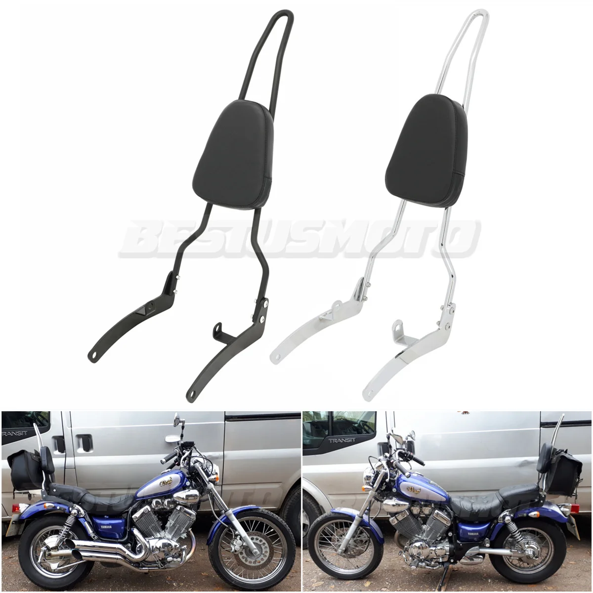 Motorcycle Rear Passenger Backrest Sissy Bar For Yamaha Virago XV535 XV400 XV 400 535 All Years