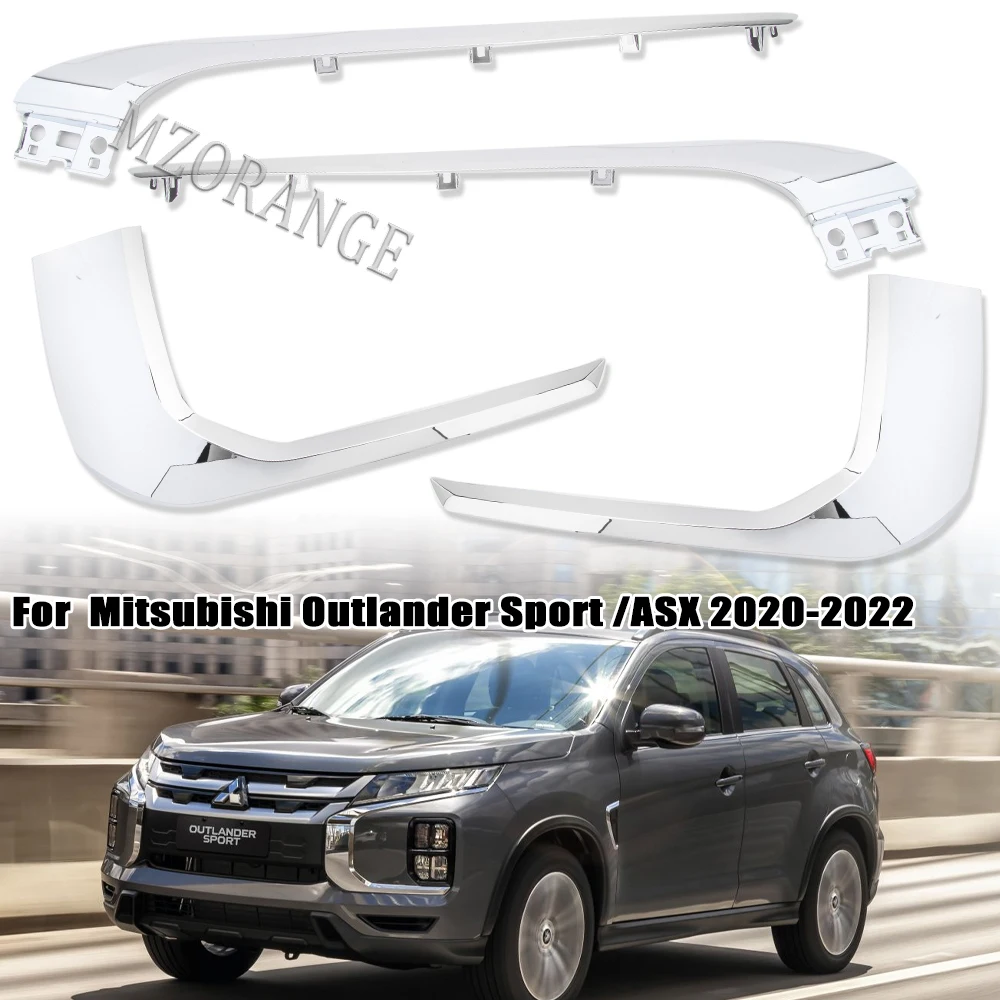 Front Lower Bumper Chrome Trim Molding For Mitsubishi ASX Outlander Sport 2020-2022 Car Accessories Bumper Strip Parts