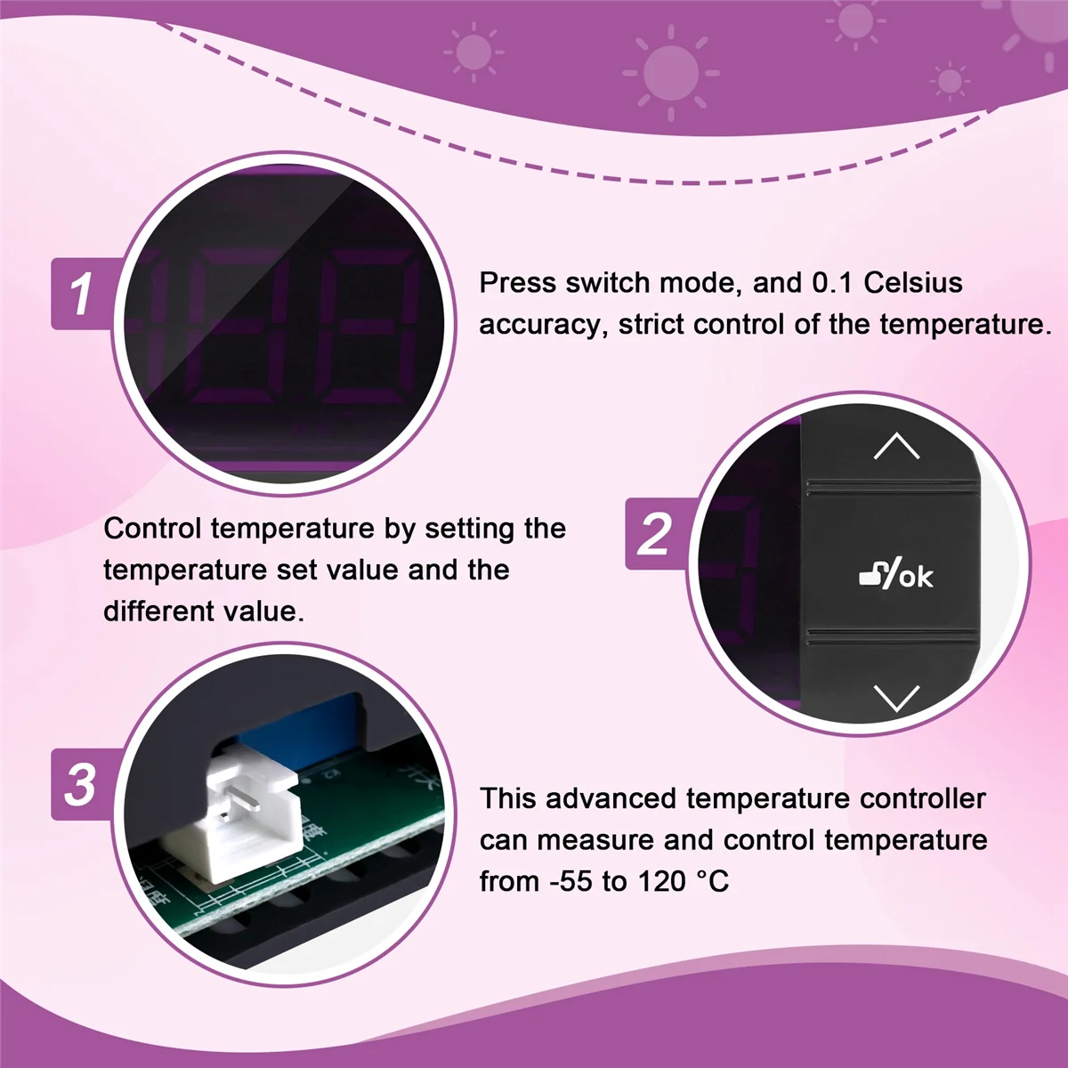 ABFKL STC-3000 110V-220V 30A Press Digital Temperature Controller Thermostat with Sensor Controlling Tool