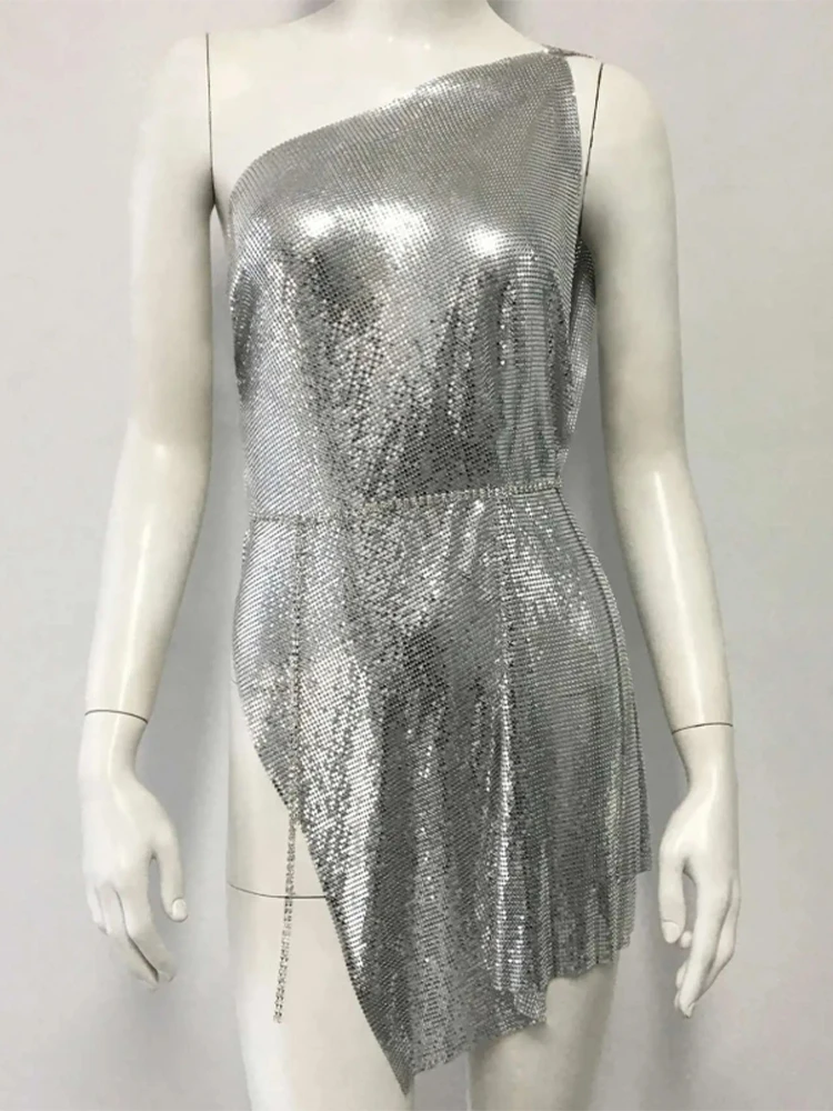

Sexy black metal sequin summer dress women backless short evening party dresses woman clothing gold club birthday dress vestidos