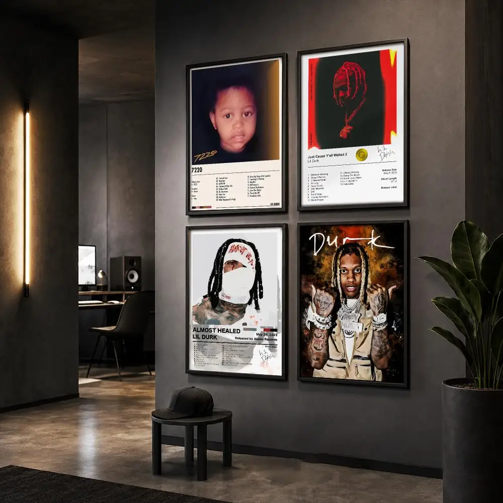 Music Album Star Lil D-Durk Poster HD Home Wall Stickers House Hallway Living Room Bedroom Bar Office Decor Art Prints