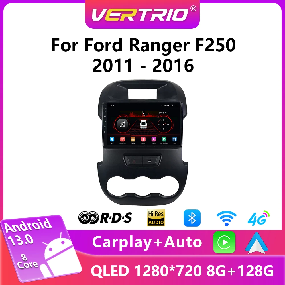 

Android 12 For Ford Ranger F250 2011 - 2016 Car Radio Multimedia Navigation Video System DSP 4G GPS Audioradio Player 2din