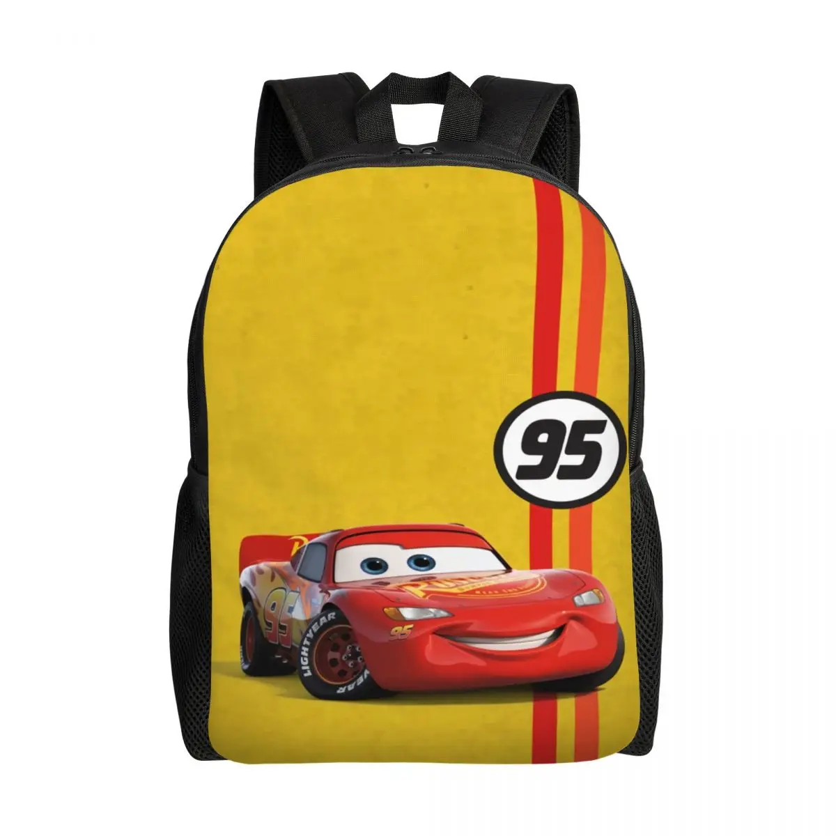 

Custom Lightning McQueen 95 Car Backpack for Men Women Waterproof College School Bag Printing Bookbags