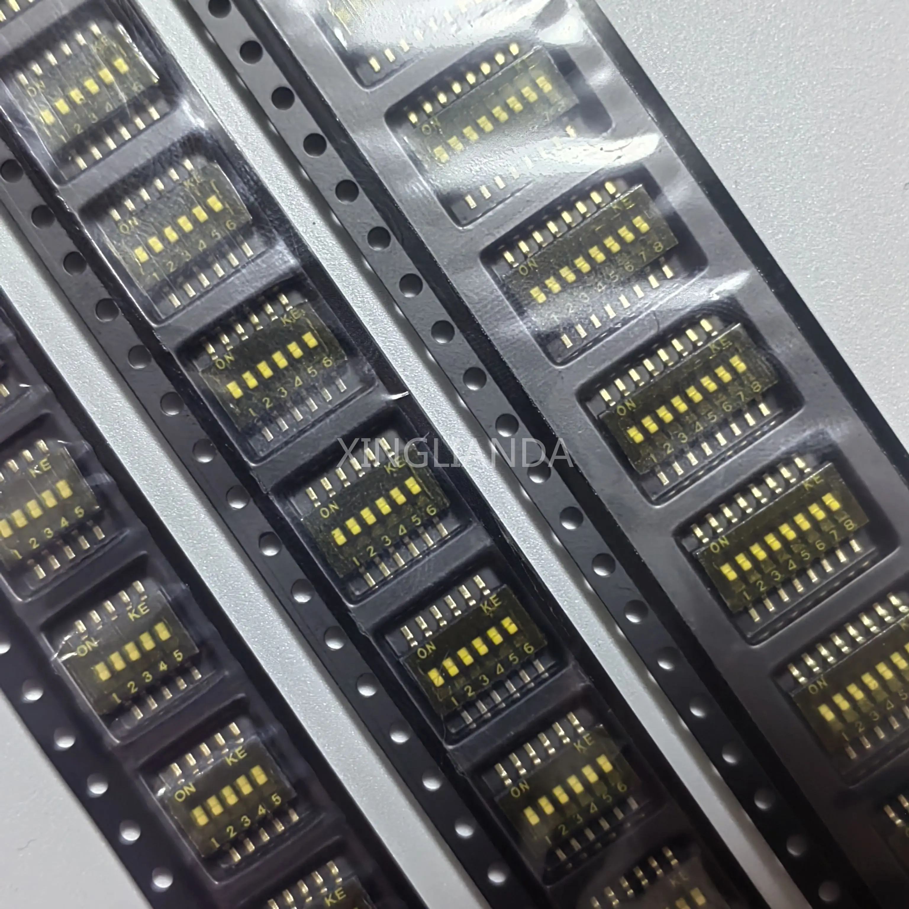 

10 шт. SMD SMT ползунковый переключатель 1P 2P 3P 4P 5P 6P 8P 10P 1,27 мм, катушка с черным шагом