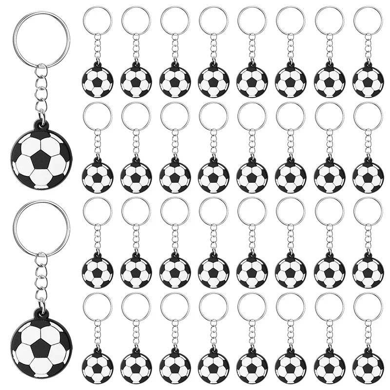 

10/20pcs Soccer Party Favors Keychain Backpack Pendants for Boy Girl Sport Theme Football Birthday Pinata Filler Christmas Gift