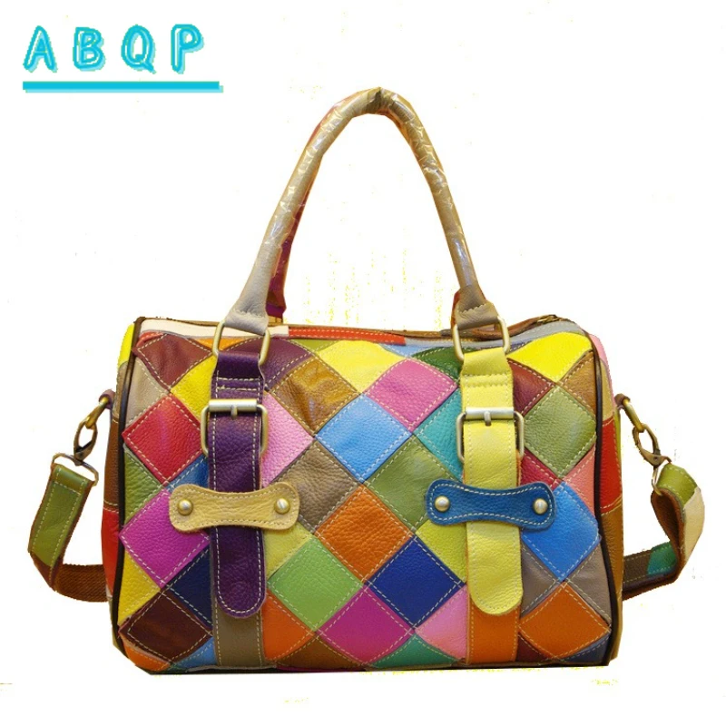 

ABQP New Women's One-shoulder Luxury Brand Fashion Women's One-shoulder Messenger Bag Splicing Color Women's Bag High Quality