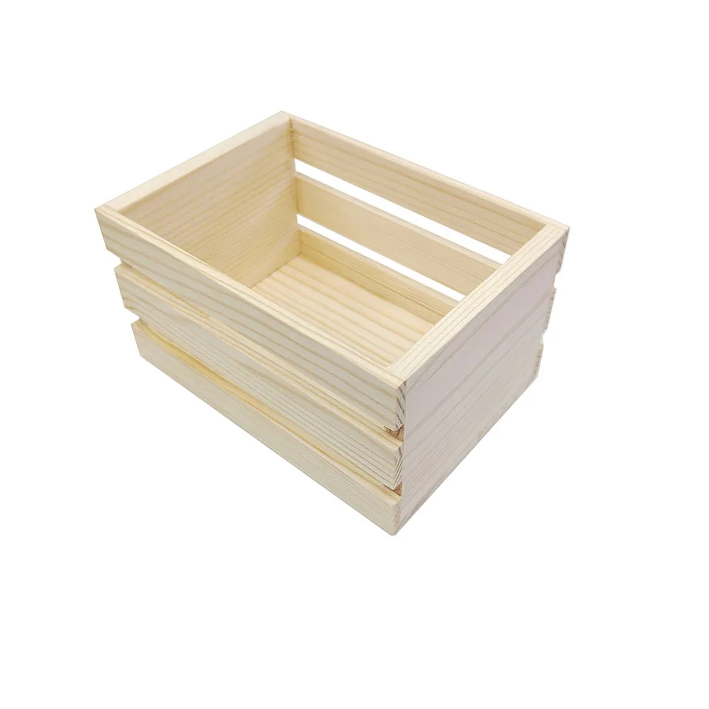 DIY Craft Projects Pine Wood Storage Children's Play Crafting Supplies Easy To Paint Light Color Design Model For Decoration