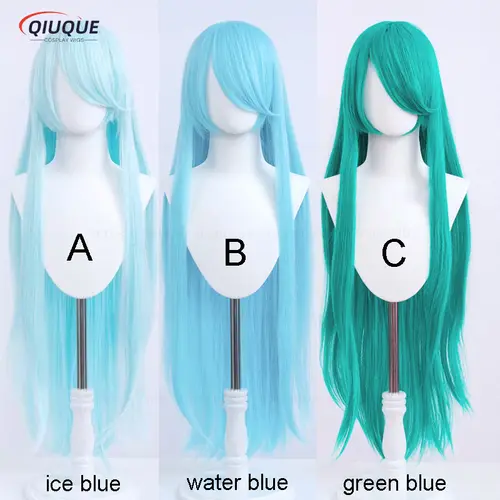 80 Colors 100cm Long Straight Cosplay Wig Anime Compatible Universal Omopinenet Heat Resistant Synthetic Hair Wigs + Wig Cap - Image 24