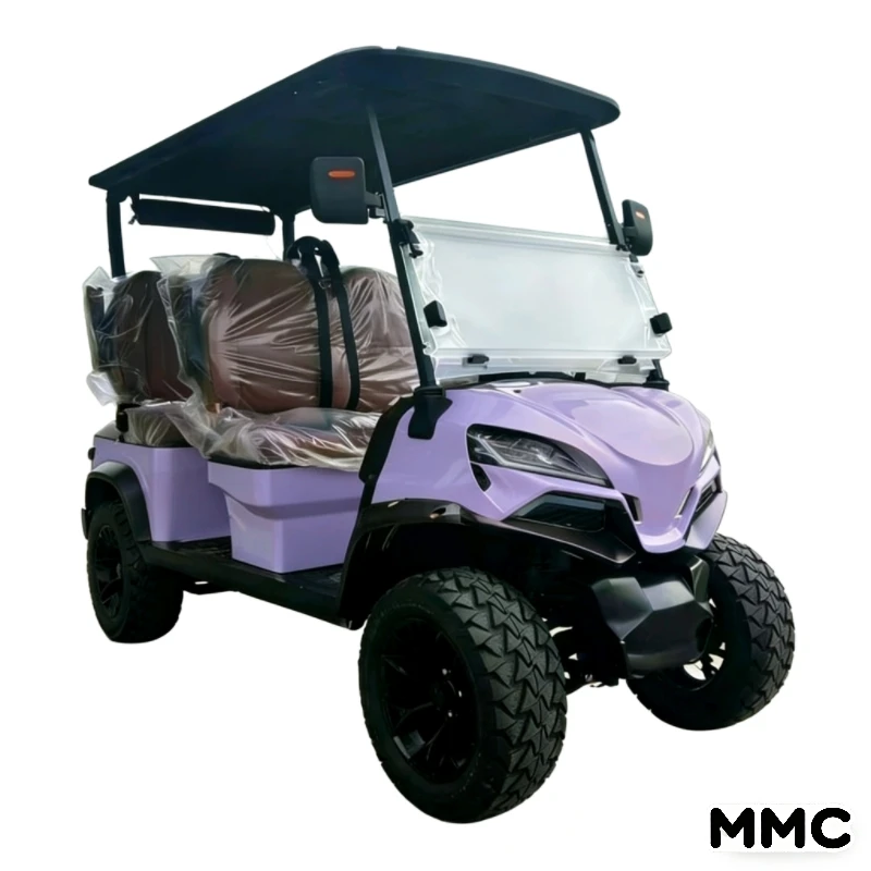 4WD off-road golfkar, 48V 5KW 7kww aluminium frame, op maat gemaakte golfkar met meerdere zitplaatsen