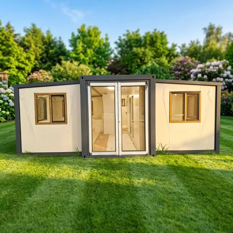 Double Wing Expansion Folding House Movable Foldable House 20ft 40ft Container House Steel Products