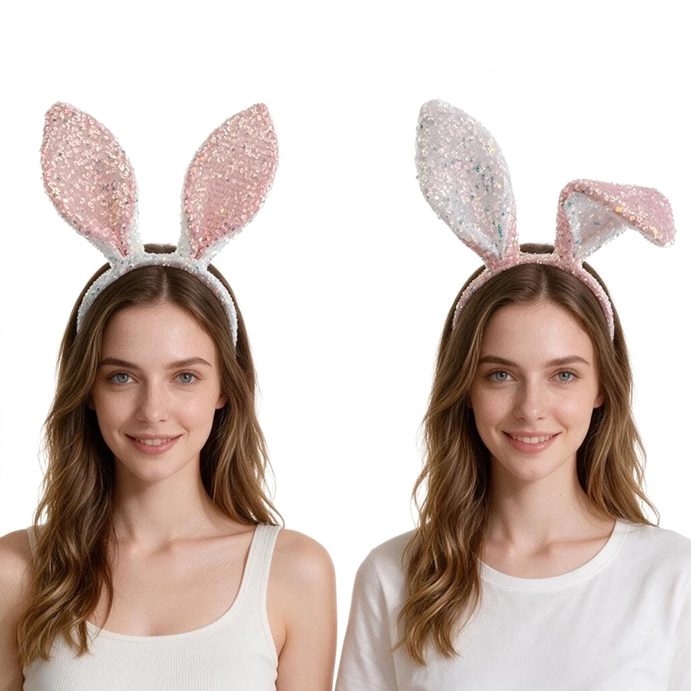 Halloween Headband Bunny Ears Hairband Accessories Masquerade Ball Carnival Rabbit Cosplay Props Headpiece Christmas Gift