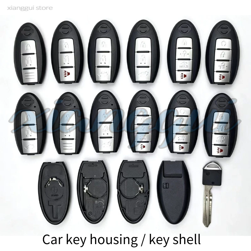 Car Key Housing Case Shell for Nissan Altima Versa Sylphy Rogue Qashqai Juke J10 J11 X-Trail T32 Kicks Tiida Pathfinder Maxima