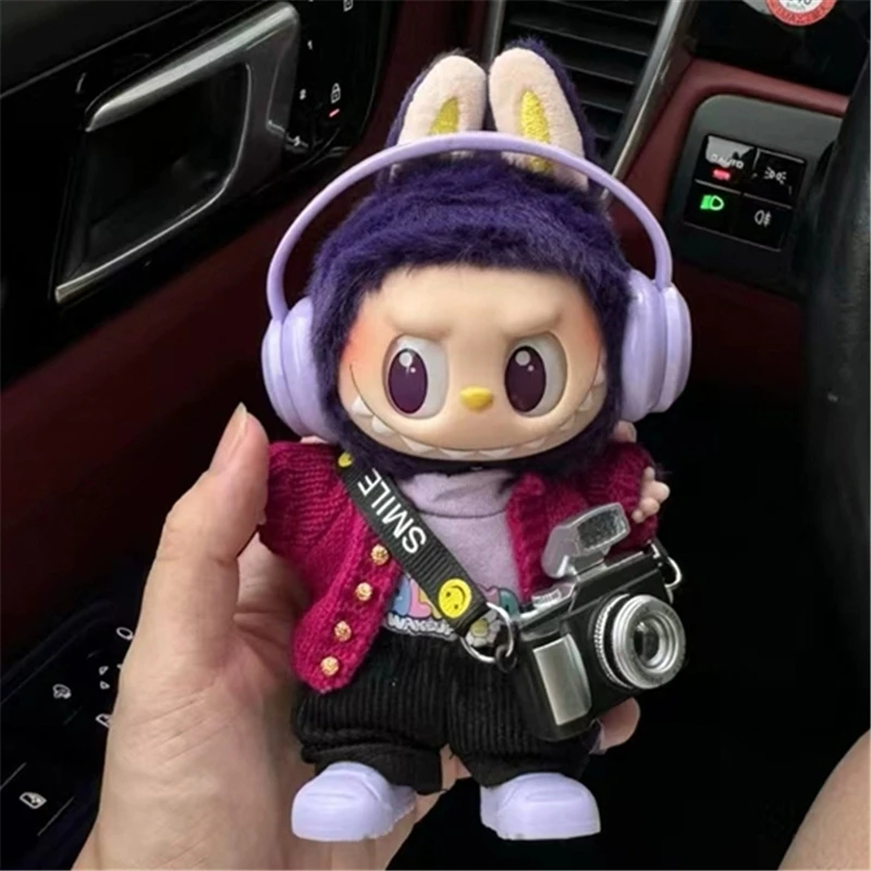 Miniature Digital SLR 15-17cm For Labubu Doll Decoration Cosplay Solid Color Headset Rain Boot DIY Camera Bag For Dollhouses