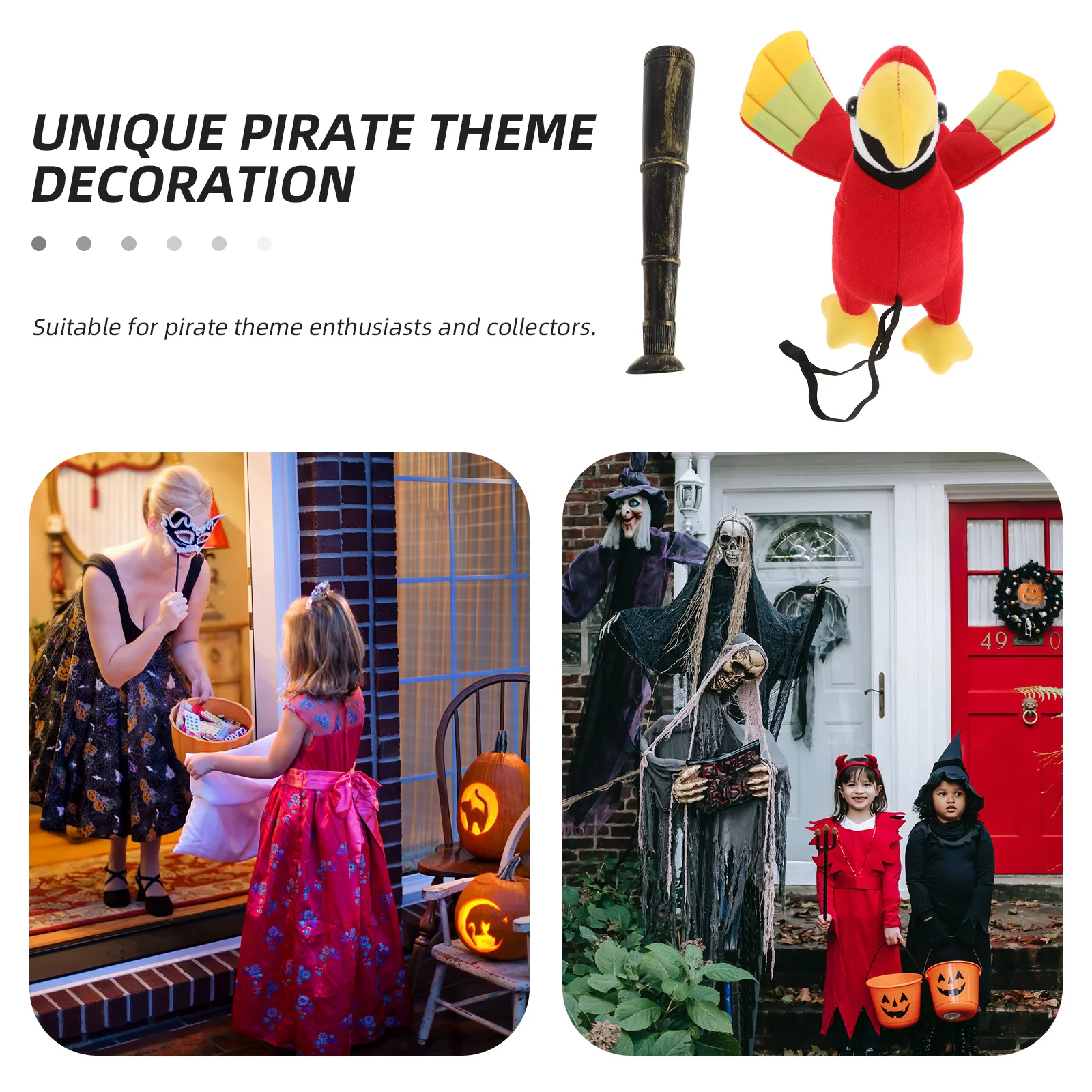 Télescope décoratif de Pirate pour perroquet, accessoires de Costume pour enfants, épaule de fête de Pirate, longue durée, facile à nettoyer, petit