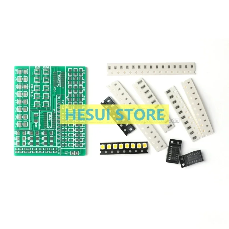 Patch components welding practice plate kit 15 way LED light control circuit /DIY electronic production training parts