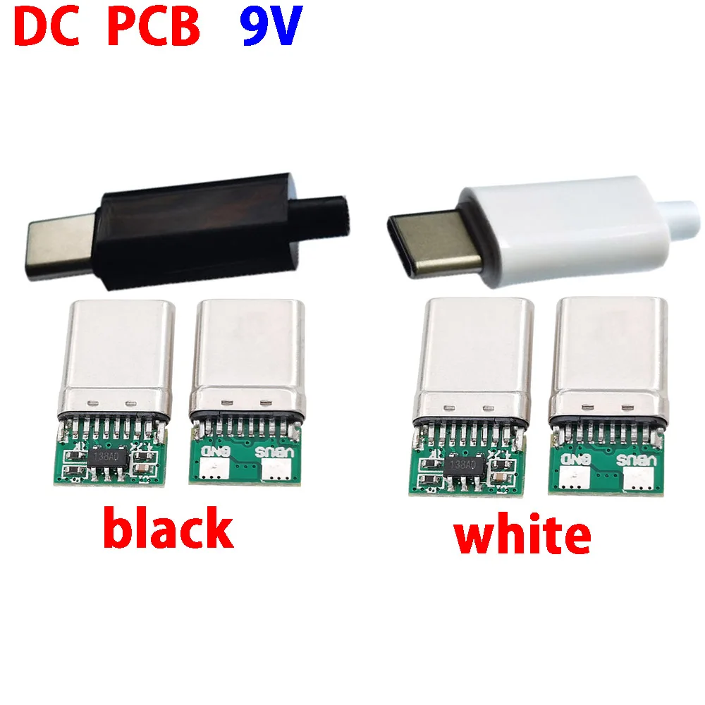 

1Pcs PD/QC Decoy Board Fast Charge PD DC 9V decoy module PD 2 3.0 DC trigger cable USB Type-C PCB male plug QC4 charge connector