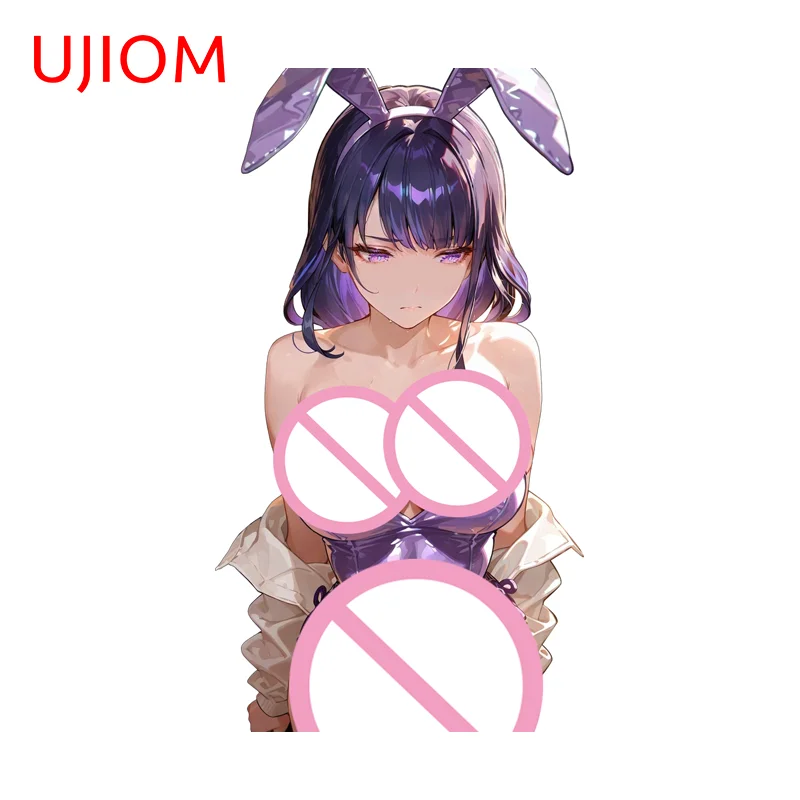 UJIOM Raiden Shogun Genshin Impact Bunny Girl Wall Sticker Pocket Pussy Silhouette Style Decal Object Interior Decor Item