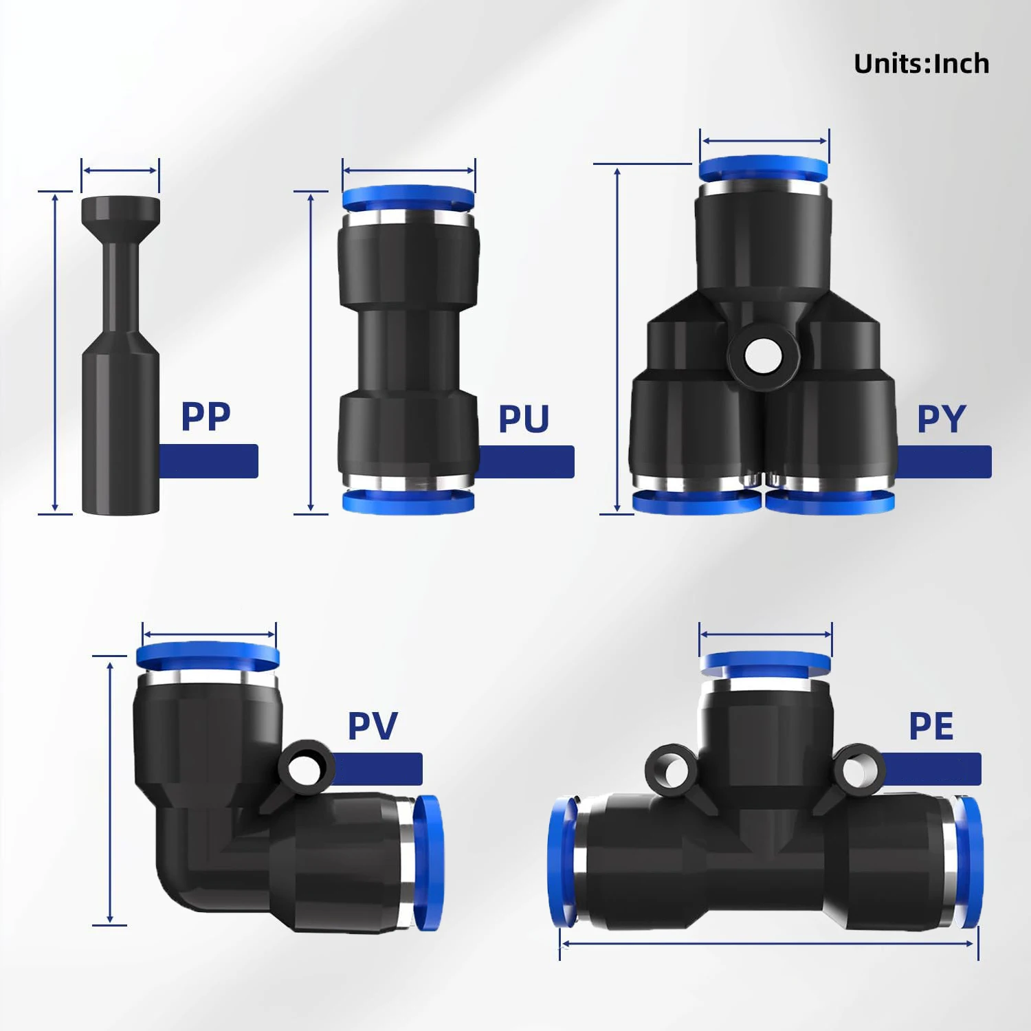 25/60pcs Quick Connect Push-On Air Hose Fitting Set for Air Tools for Rapid Connection Kit