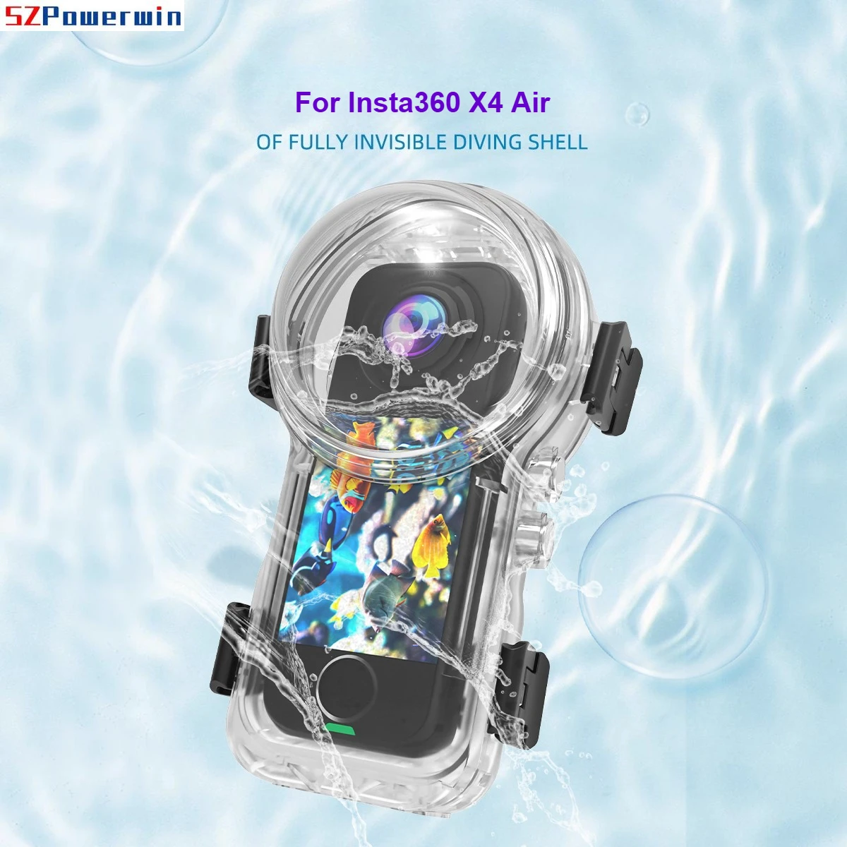 Magnetic Quick Release 50m Underwater Invisible Waterproof Case for Insta360 X4 Air Diving Shell Housing for Insta360 Accessory