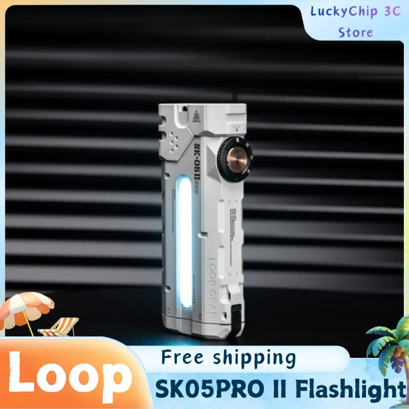 Loop SK05PRO II Flashlight Gen2 Multi-Source 8000mAh Long Life Battery 5000lm High Brightness Compact Emergency Mechanical Light