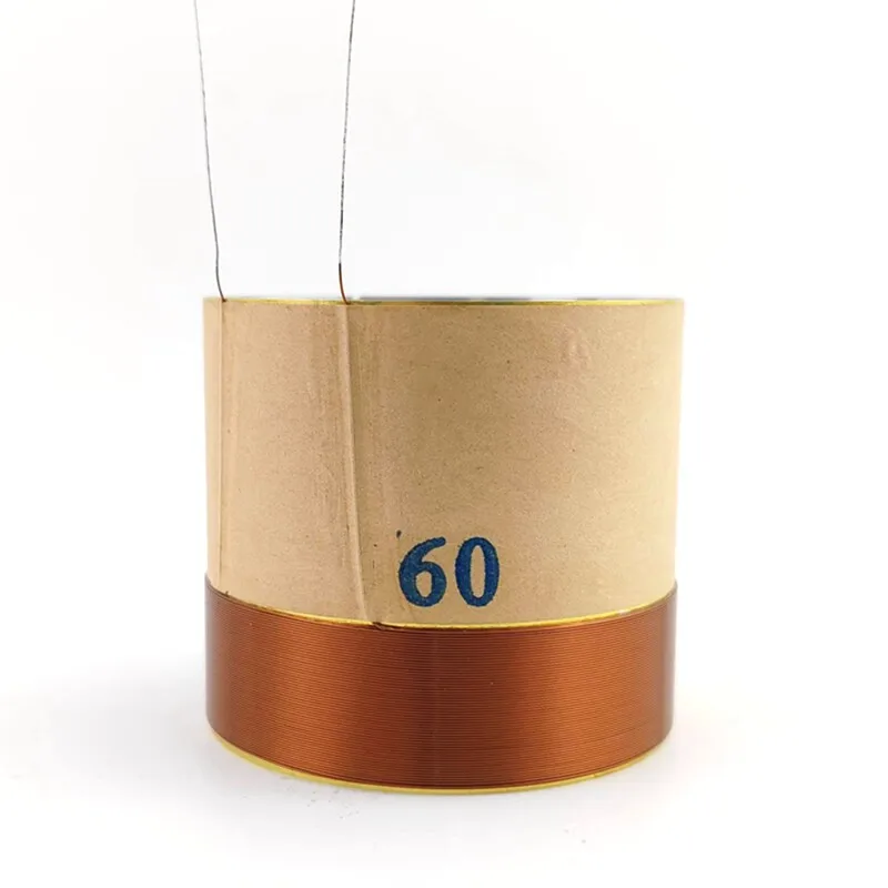 

60-core/60mm white aluminum voice coil bass speaker repair accessory, 2 layers, 55mm height, 8 ohms