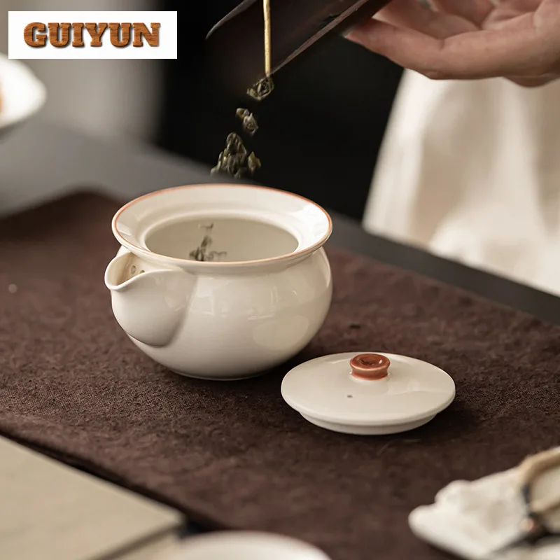 185 مللي الرماد النباتي يده إبريق الشاي المساعد على التحلل الشاي القديم وعاء صنع الشاي غلاية مع مصفاة طقم شاي صيني مجموعة الملحقات