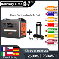 SOLARPLAY Q2402M Portable Power Station,2304WH LiFePO4 External Battery 2500W Output Solar Generator, Outdoor Indoor Work camp