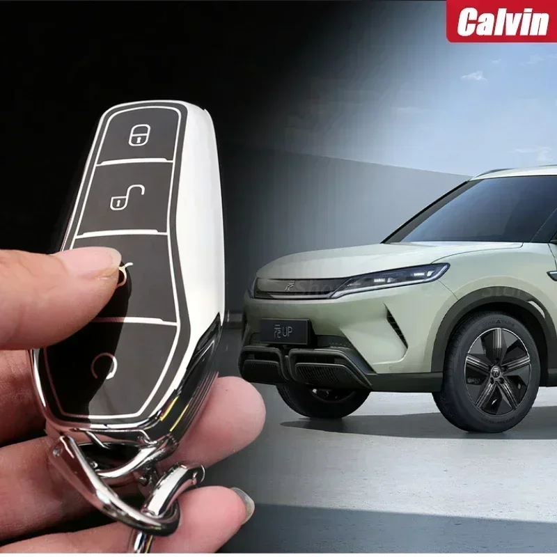 

Чехол для автомобильного ключа BYD Yuan UP PRO, полный чехол, специальный чехол для ключей, модифицированная цепочка, флип-меховой комплект, аксессуары, чехол для автомобильного ключа, чехол