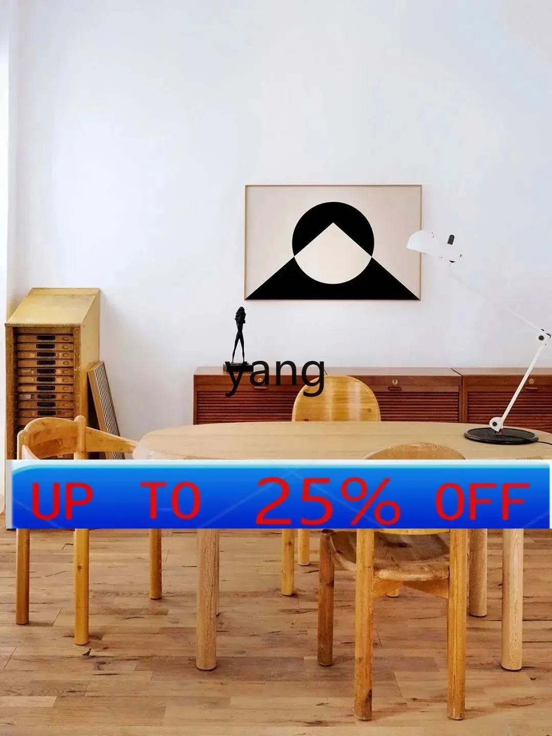 

LMM solid wood free table, log oval tripod dining table