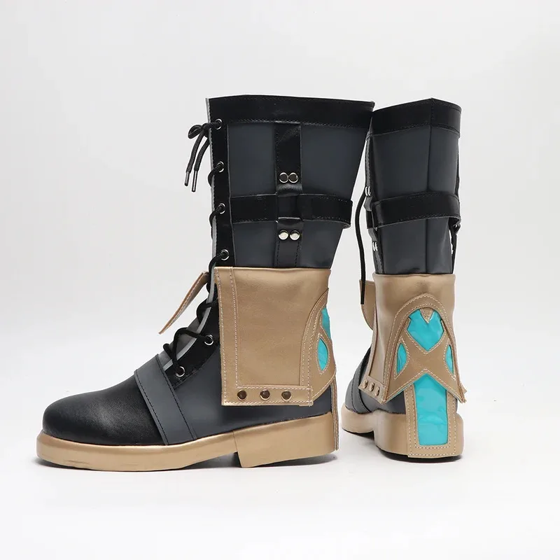 

qq34Game Сапоги для косплея Genshin Impact Freminet Shoes Индивидуальный реквизит для вечеринки в честь Хэллоуина больших размеров для мужчин и женщин