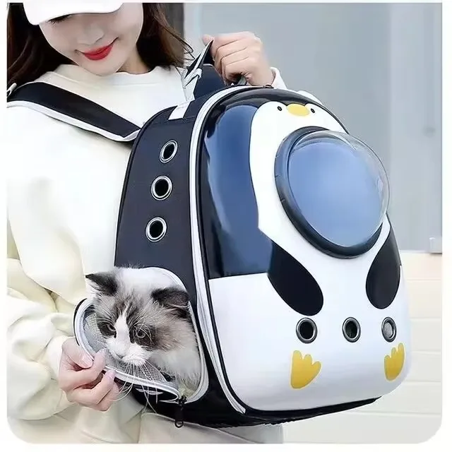 FurstarCat Outing Bag Portable Shoulder Pet Backpack Panoramic Transparent Backpack Cat Cage Space Capsule Can Open Sideways