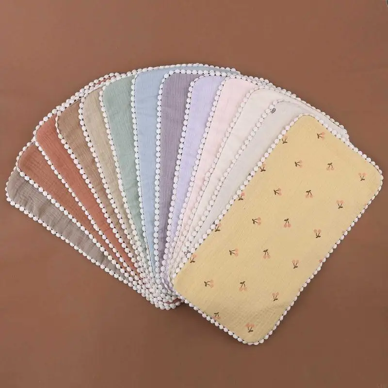 

54DF 3 Layer Boys Girls Burp Cloth Infant Saliva Towel Infant Face Towel Facecloth