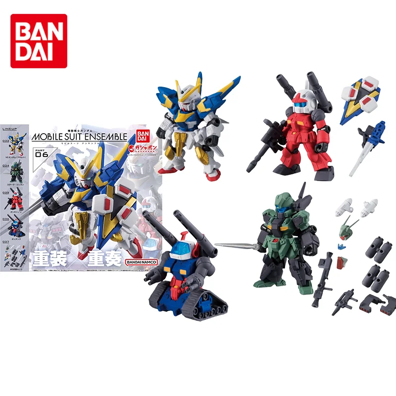 Bandai-figuras de acción originales de Gundam para niños, Kit de modelos de Anime, Gashapon MSE 06 V2ab, GUNTANK, Jegan, juguetes, regalos