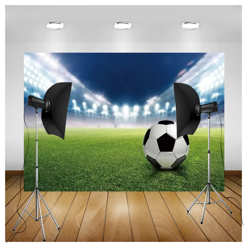 Top View Of Football Field With White Lines And Grass Photography Backdrop Soccer Playground Sport Background For Photo Studio