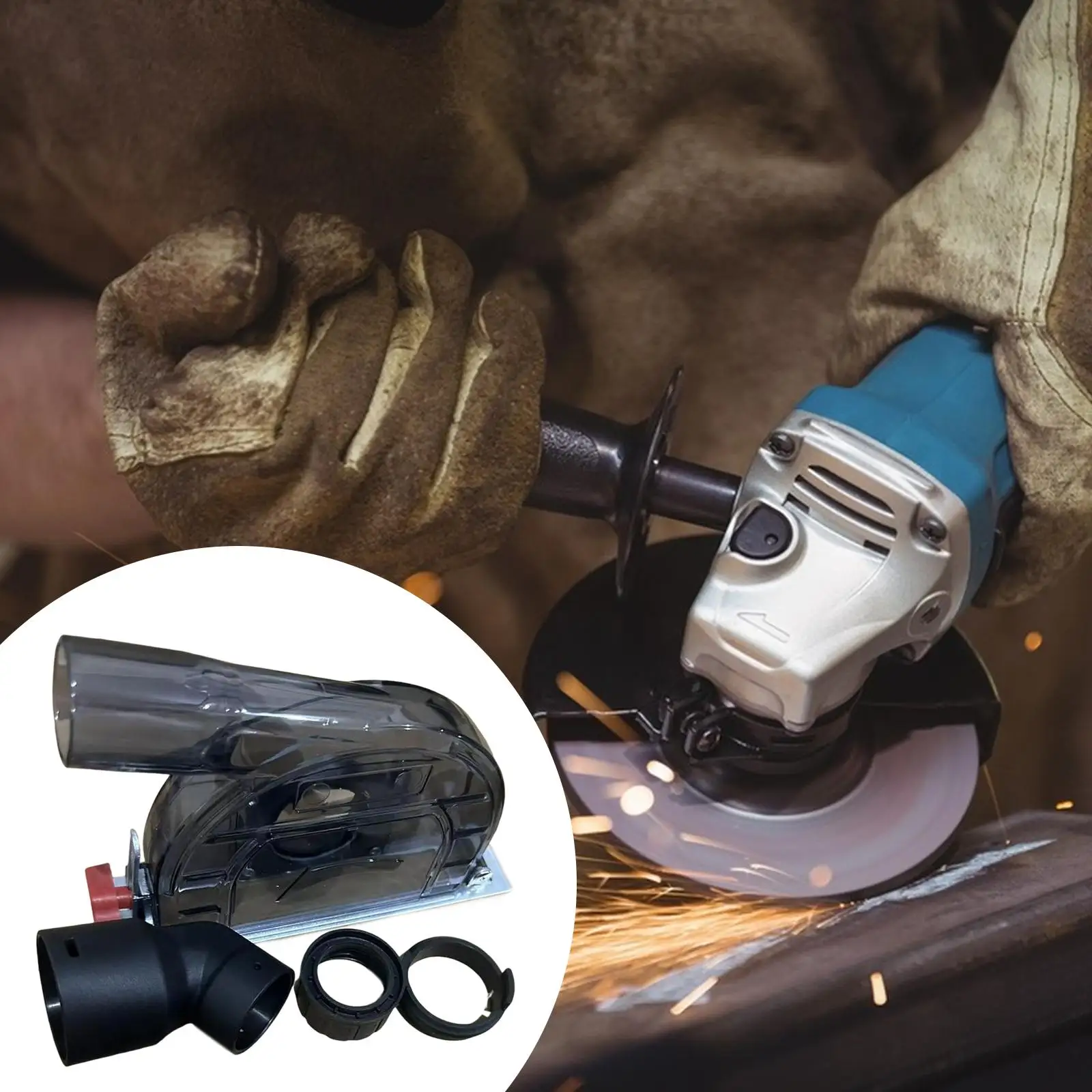 Grinder Disc Wheel Cover Replacement Iron Plastic Durable Dust Protection Attachment for 100 125 Type Angle Grinder Repair