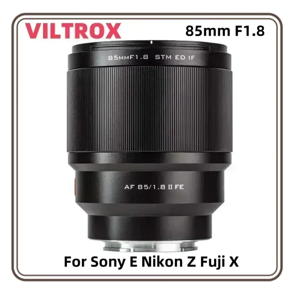 

Полнокадровый портретный объектив VILTROX 85 мм F1.8 Mark II STM с автофокусом и большой диафрагмой для камер Sony E Nikon Z Fuji X Mount